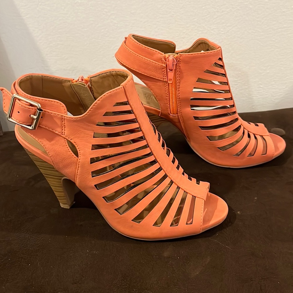 Charlotte Russe Coral open toe shoes